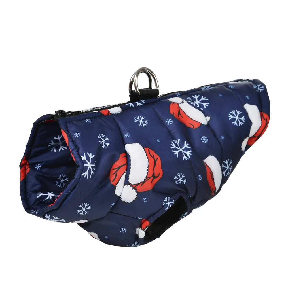 Christmas Print Dog Jacket