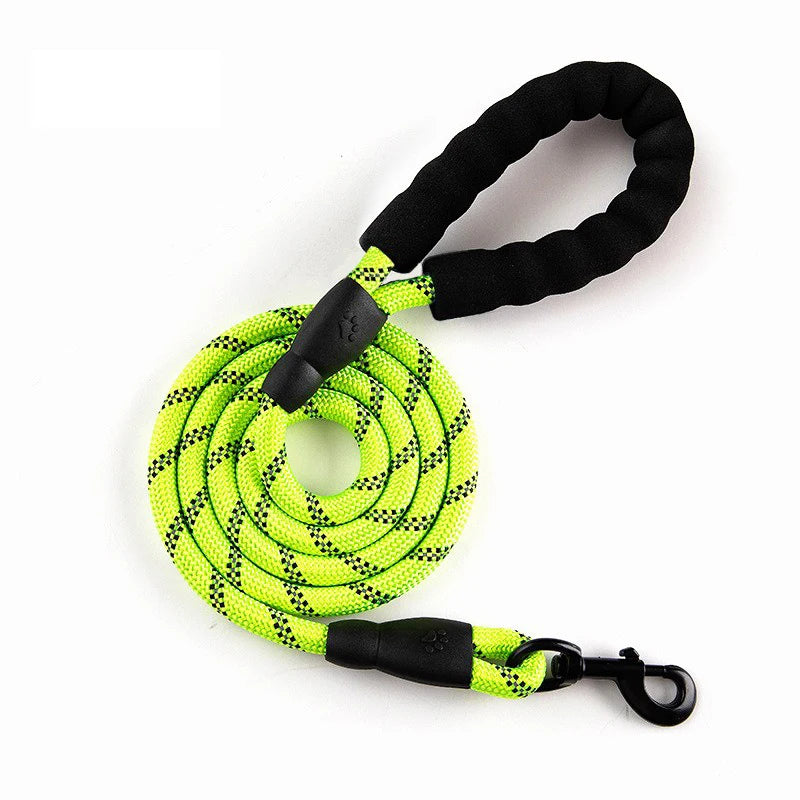 Reflective Rope Dog Lead with Padded Handle