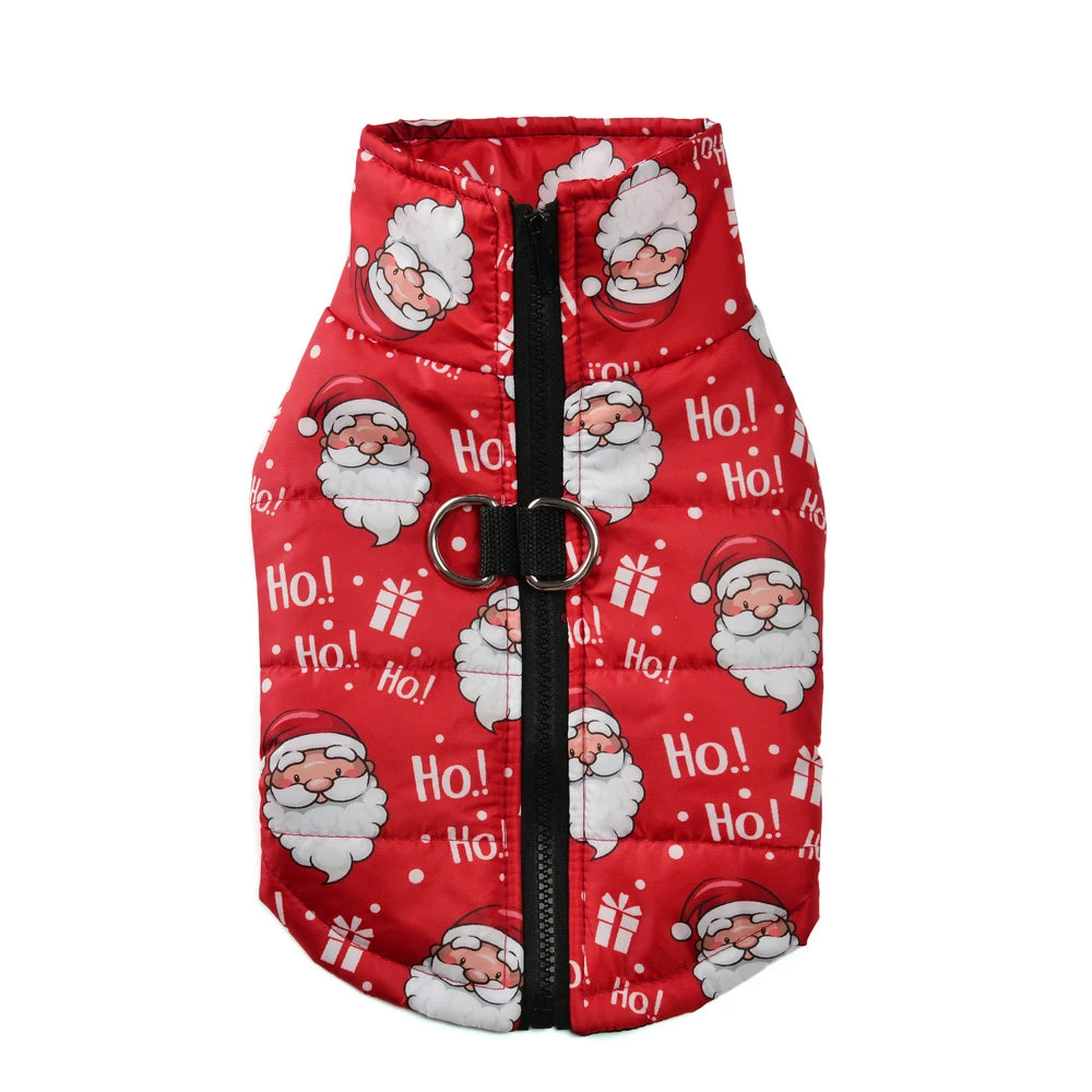 Christmas Print Dog Jacket