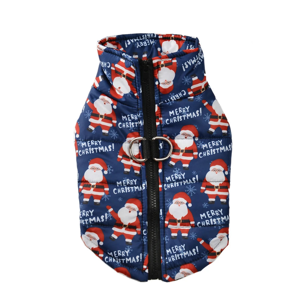 Christmas Print Dog Jacket