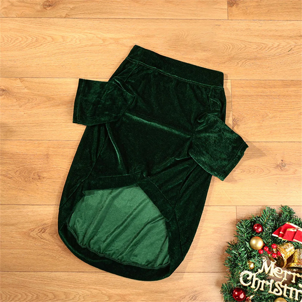 Luxury Christmas Velvet Dog Jumper