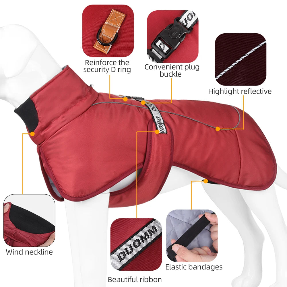 Warm Dog Coat for Larger Breeds