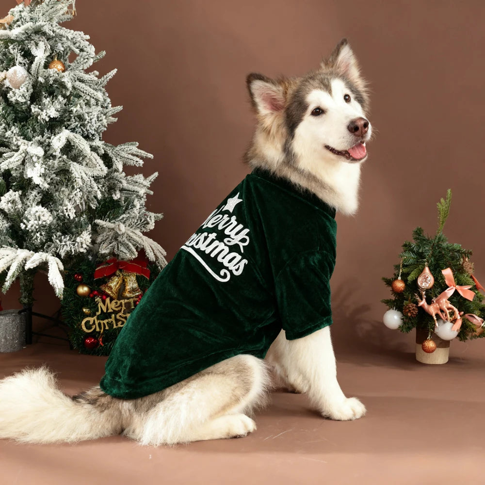 Luxury Christmas Velvet Dog Jumper