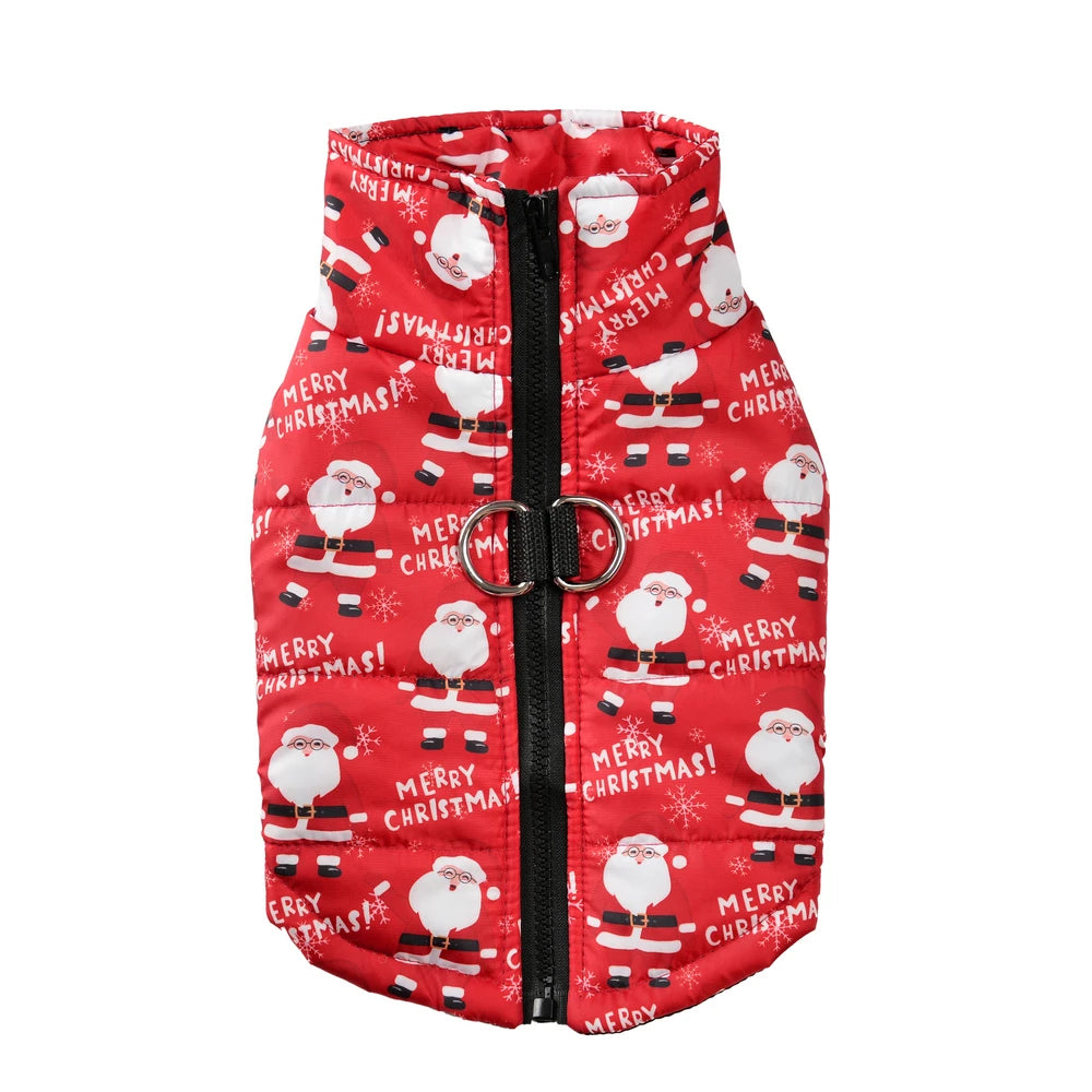 Christmas Print Dog Jacket