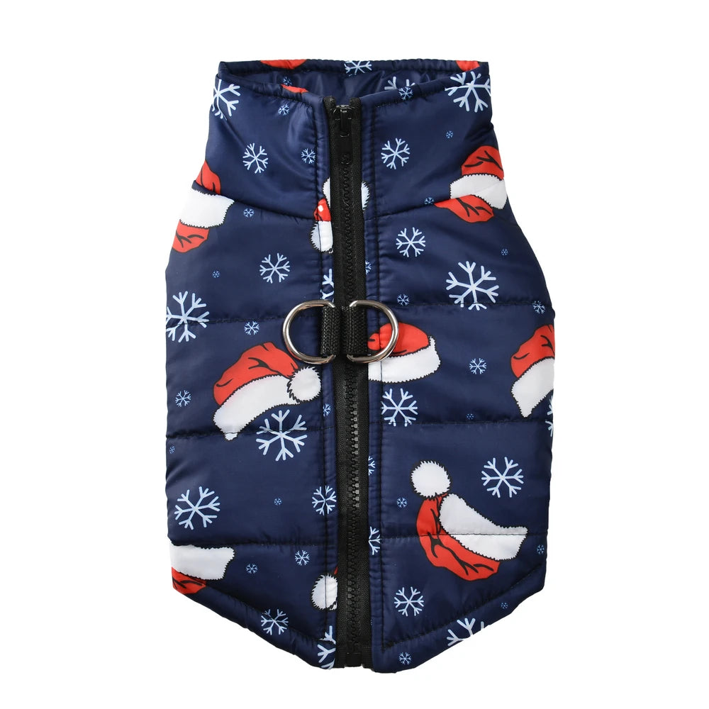 Christmas Print Dog Jacket